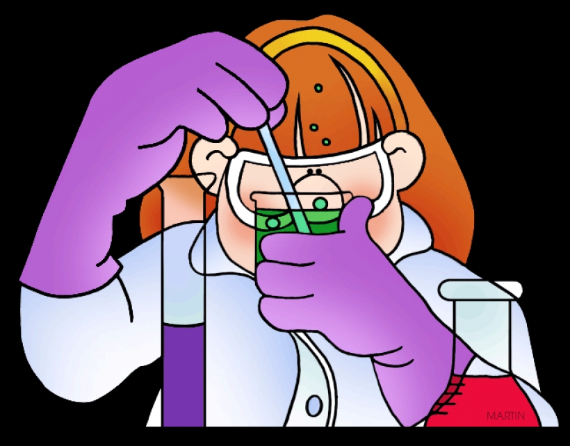 A scientist performing an experiment