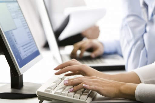 a person working on a computer