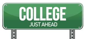 roadsign says: college just ahead