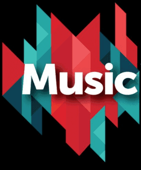 An image of the word music.
