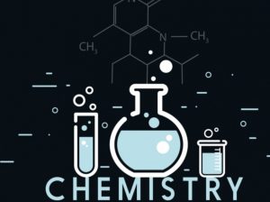 A clip-art image of chemistry and tools.