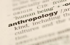 Picture of the word "anthropology" in a dictionary