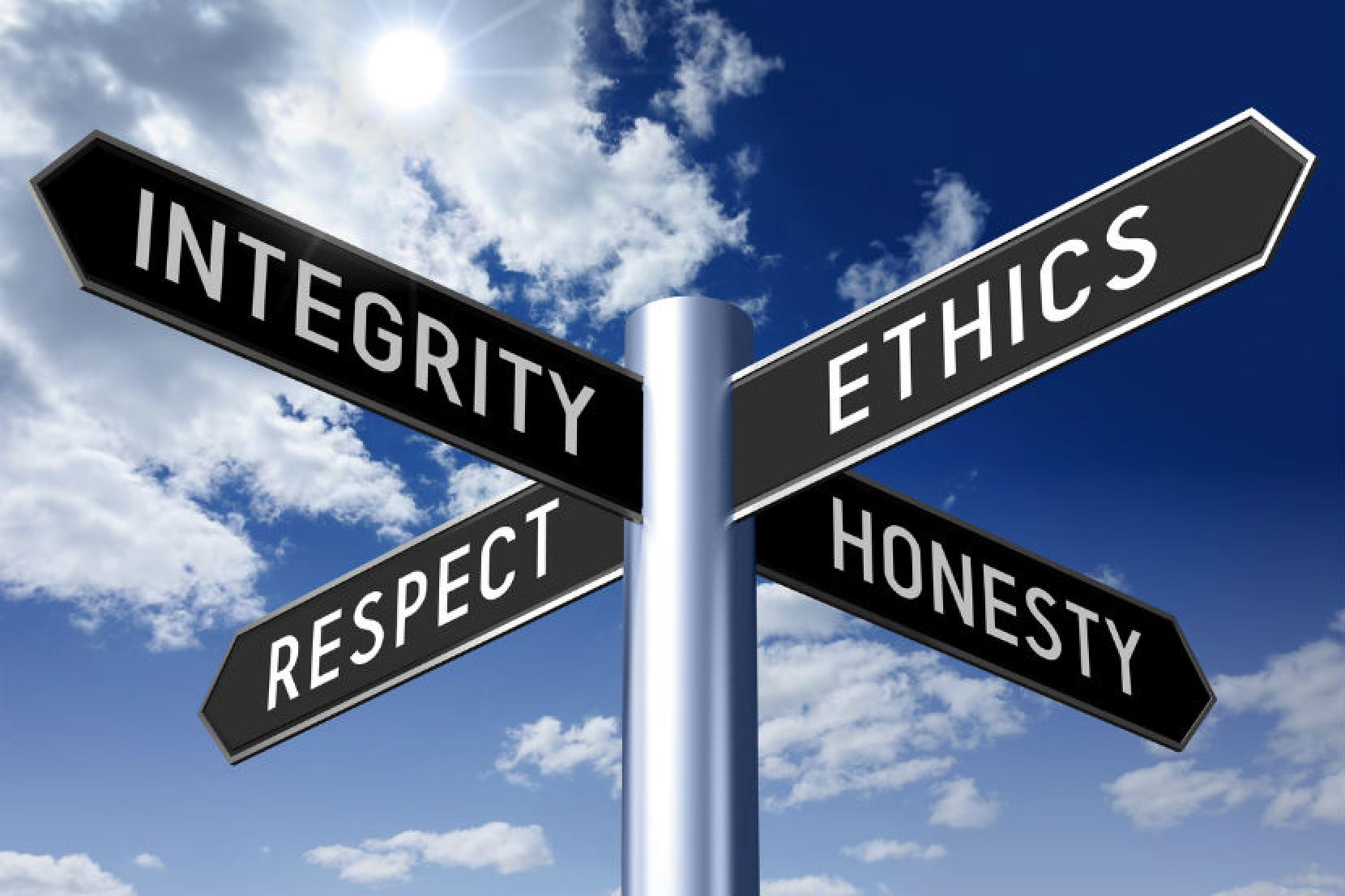 This image demonstrates some of the underlying ethics and values needed for those in the justice system.