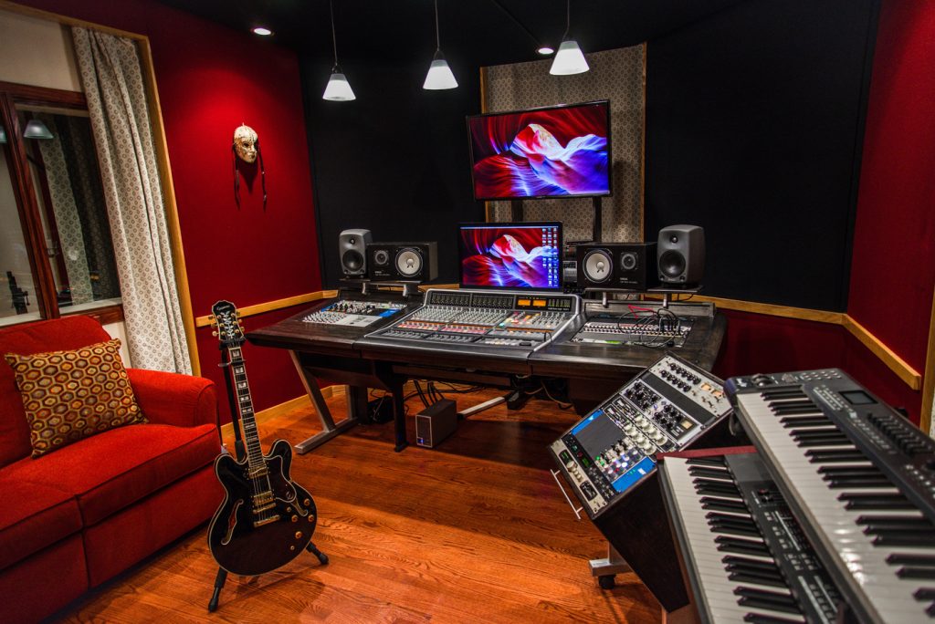 An inside look into a recording studio.