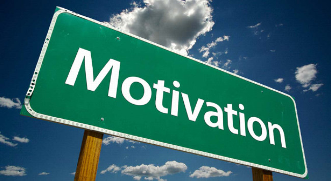 A sign that says motivation.