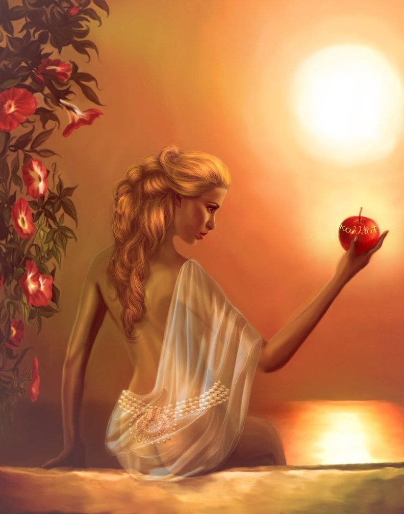 Aphrodite, the goddess of love and beauty