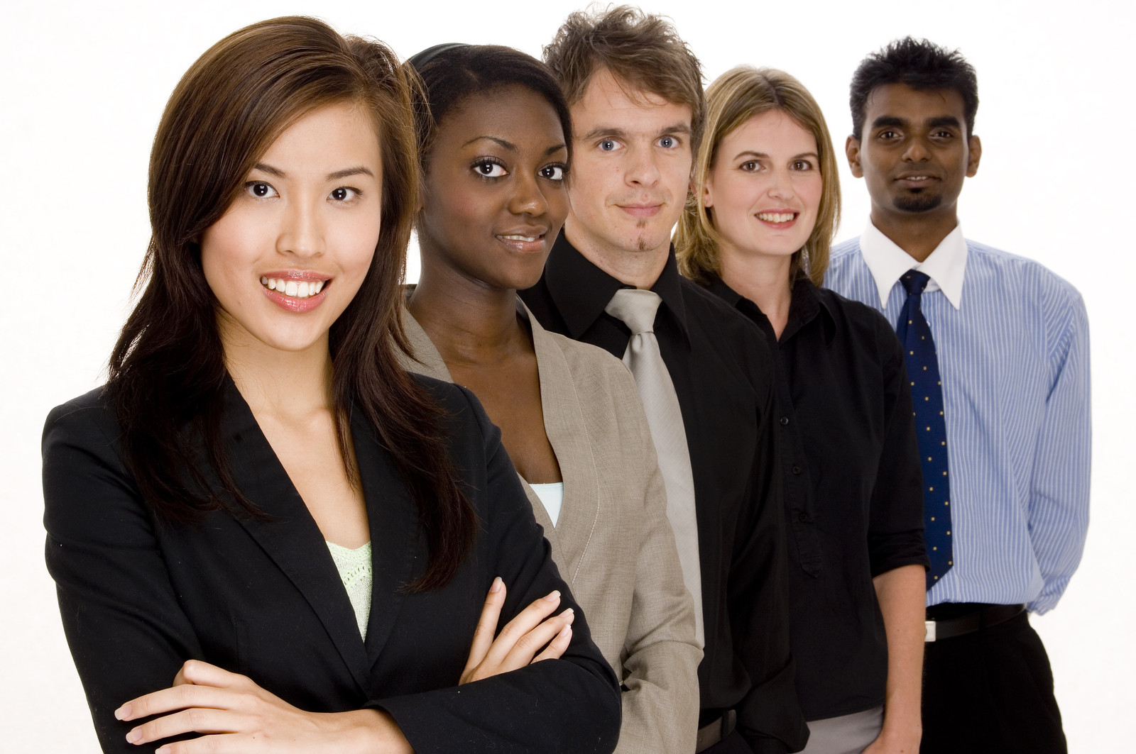 Employees from different ethnic backgrounds.