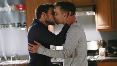 Gay couple in a TV show