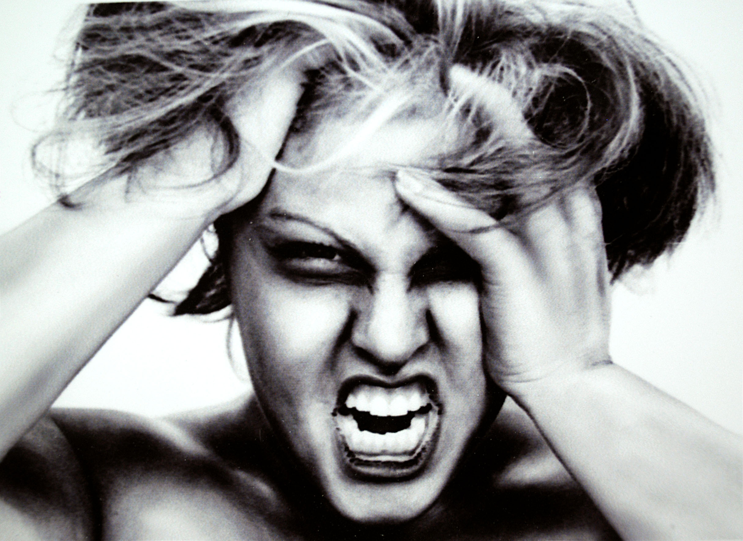 Woman who is out of her mind