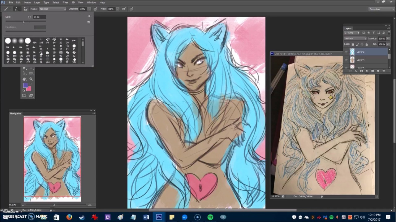 Making art through Photoshop