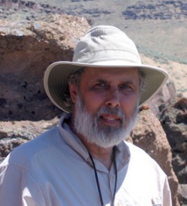 This image shows Professor Camp out in the field.