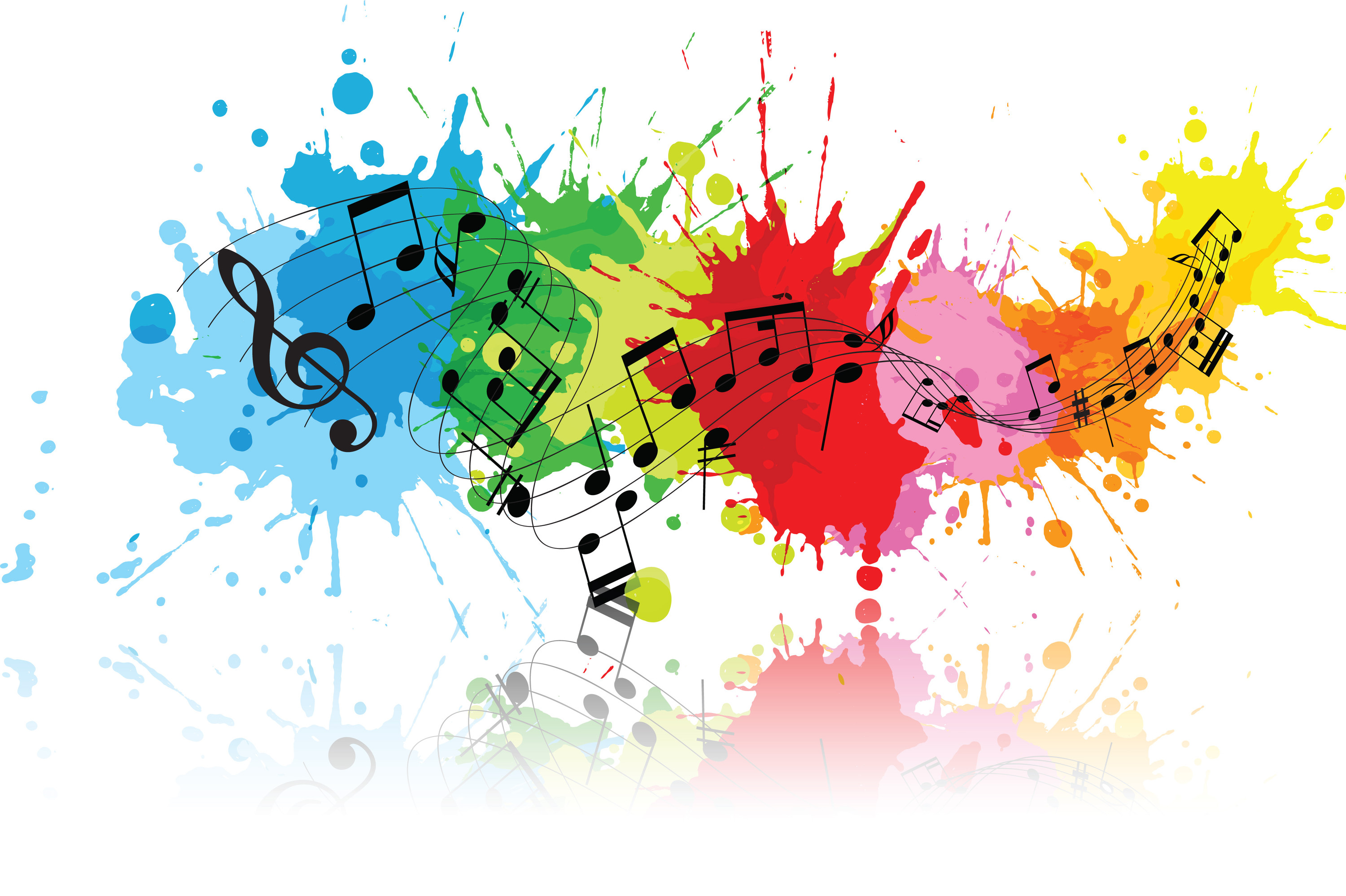 colorful music notes 