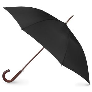 An image of a plain black umbrella.