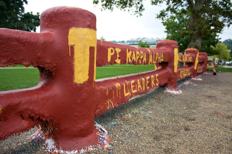 The new fence is made of concrete and reinforced steel