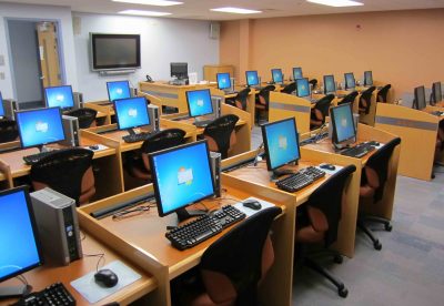 Rows and rows of computer units