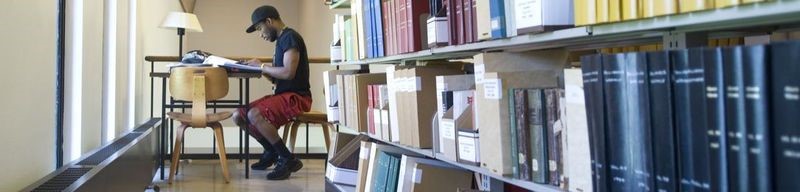 Student studying at the Friends of the University Library