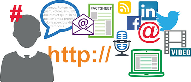 Logos of different social media platforms