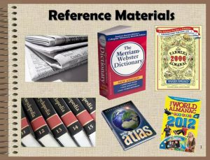 Various kinds of reference materials at display