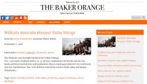 The Baker Orange student media site.