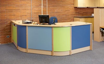 library circulation desk at adelphi university
