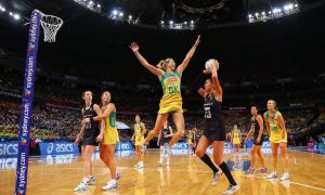 People playing netball