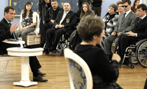 persons with disability having a meeting