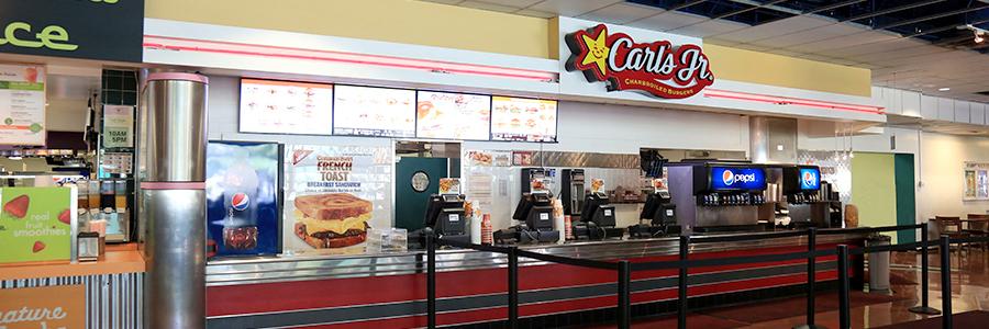 The counter of Carl’s Jr. 