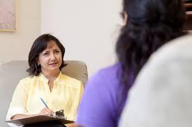 A women talking to the student