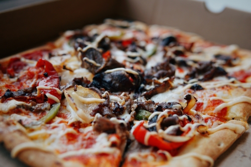 pizza with tasty toppings