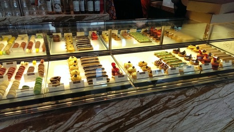 Desserts in the showcase