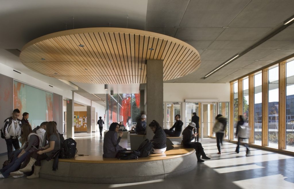 Simon Fraser University interior lobby