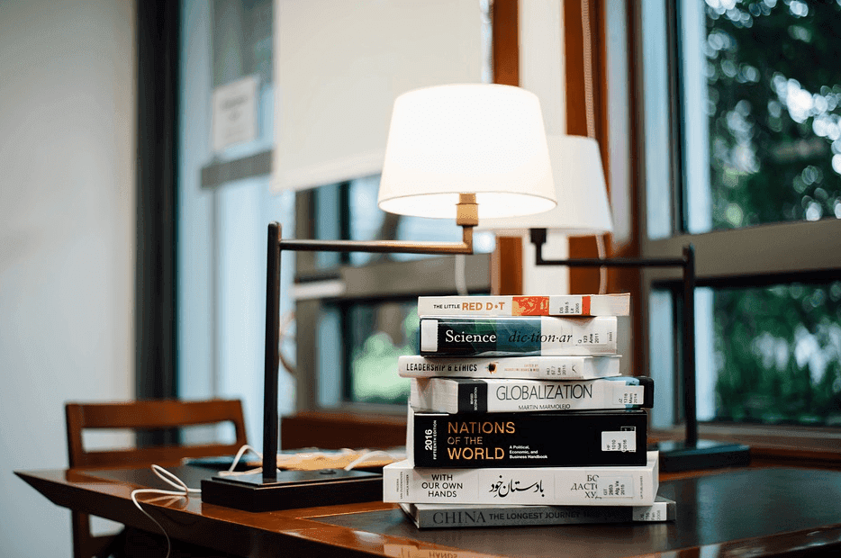books on the table