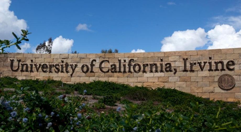 UC Irvine sign in front of campus