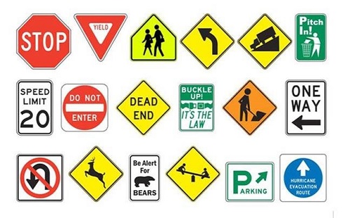 the signs about the traffic rules