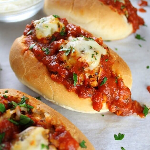 Italian meatball sandwich