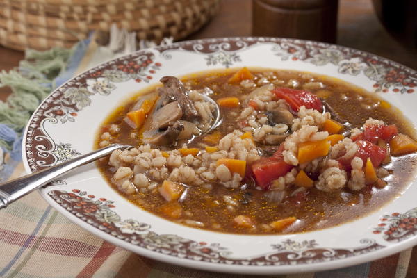 Beef-Barley-Soup in bowl