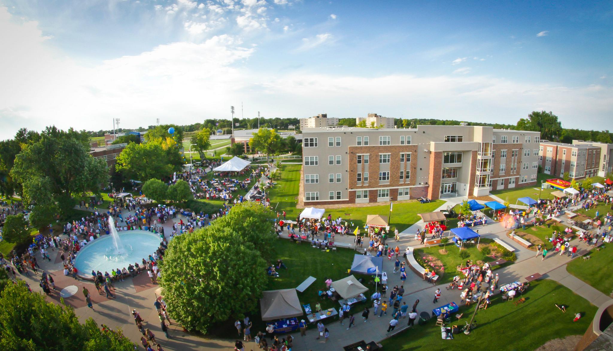 An aerial view of University of Nebraska - Kearney