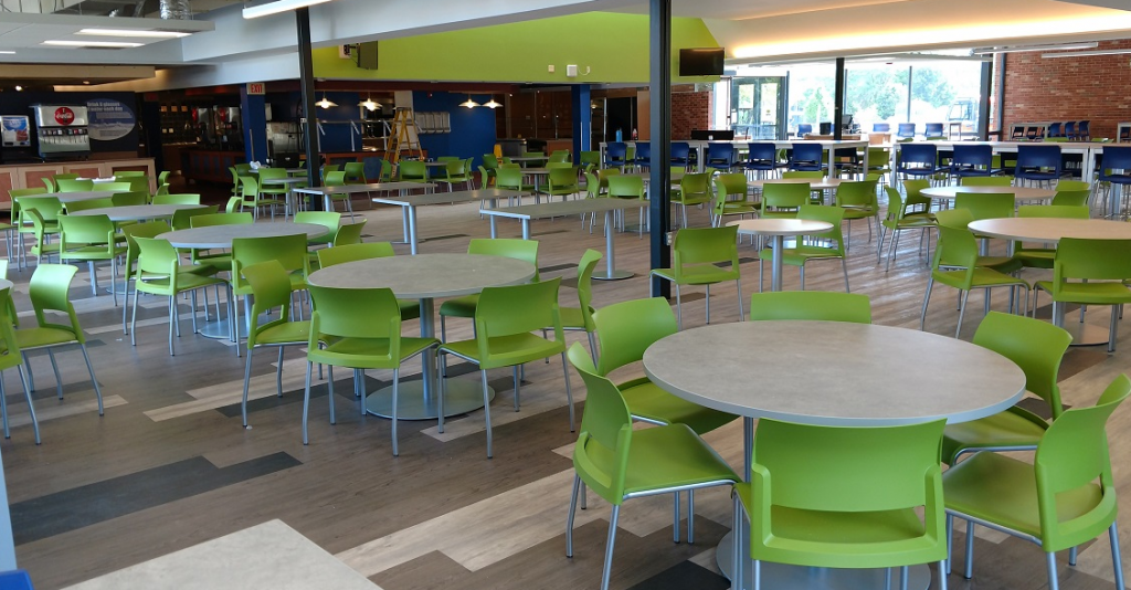 The Hubbell Hall is large enough to accommodate 400 students at a time