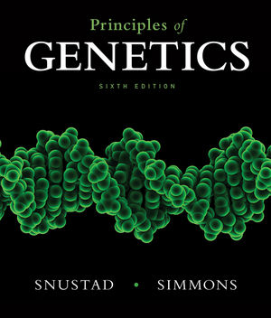 A Textbook cover written "Principles of Genetics?"