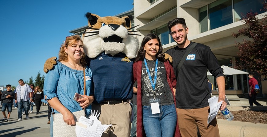 Two students attending a campus event at Merced 
