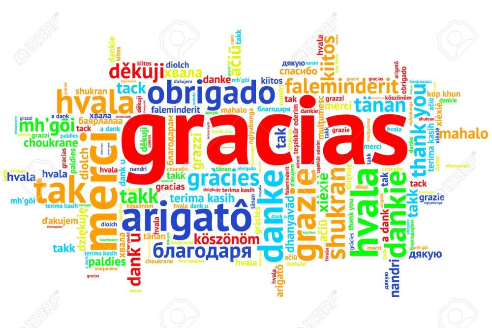 world cloud for the word thank you in different languages