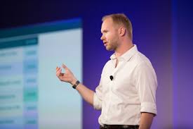 A man giving presentation
