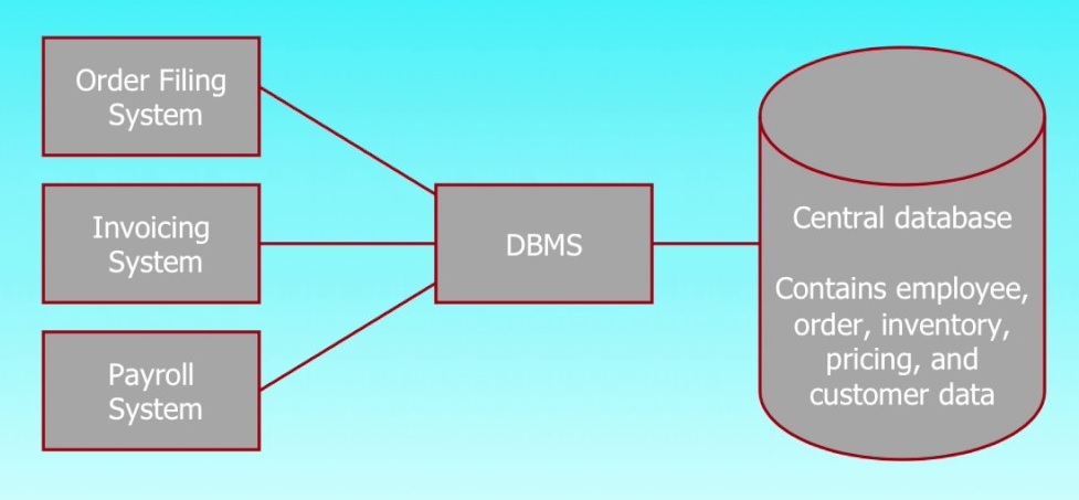 Fill orders. Databse Systems. Centralized database.