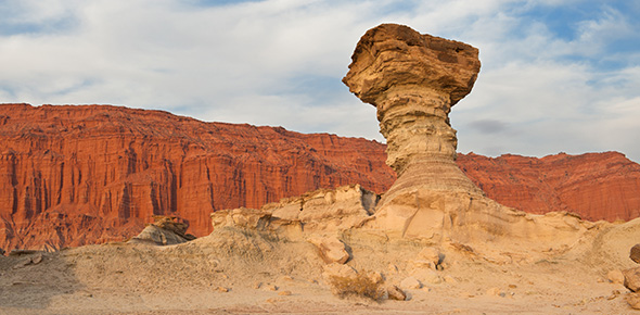 A rock structure formed by tectonic movement of the earth
