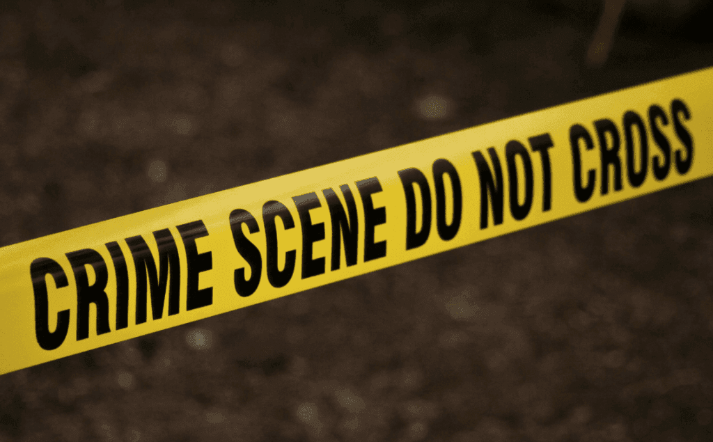 Crime scene "do not cross" tape