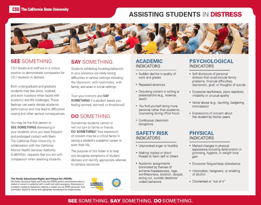 Campus Assessment Response And Education (CARE) Team? brochure for assisting students in distress