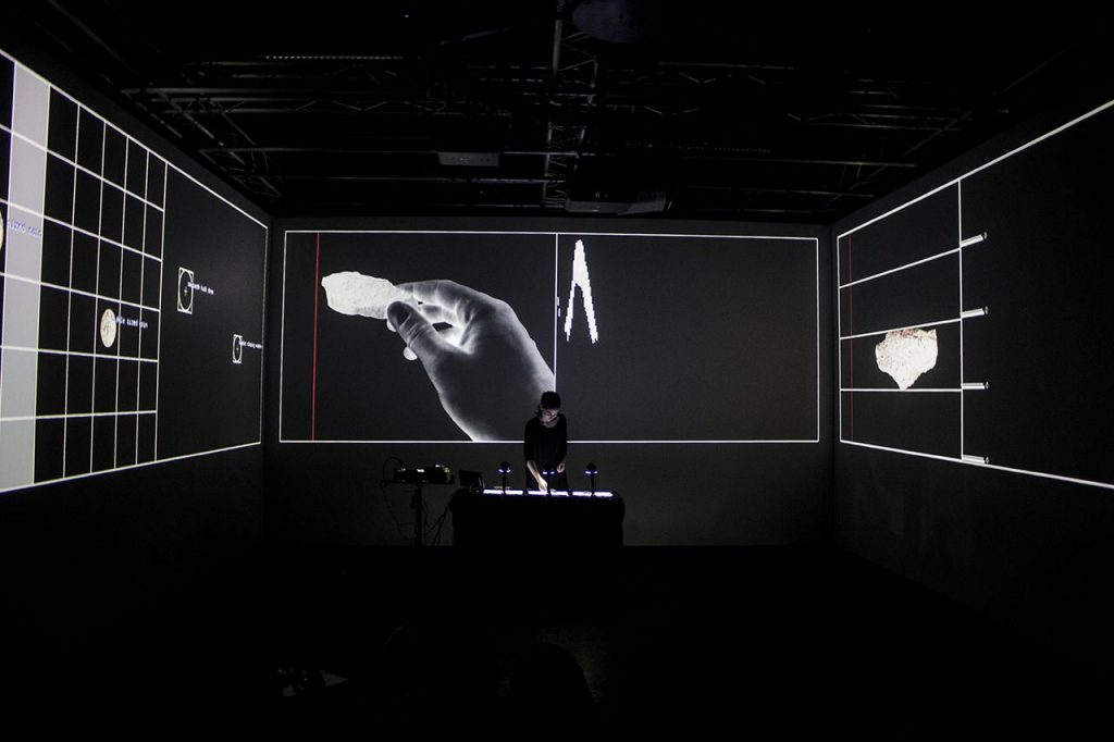 An image of an art installation using creative computing