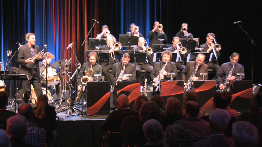 An Orchestra performing on stage