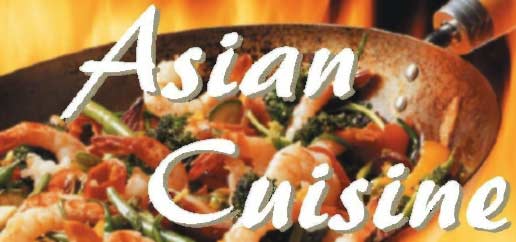 A poster Written Asian Cuisine