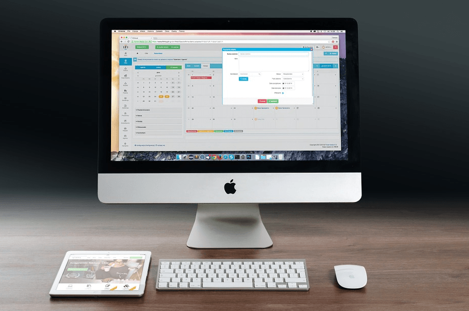 mac computer with tablet